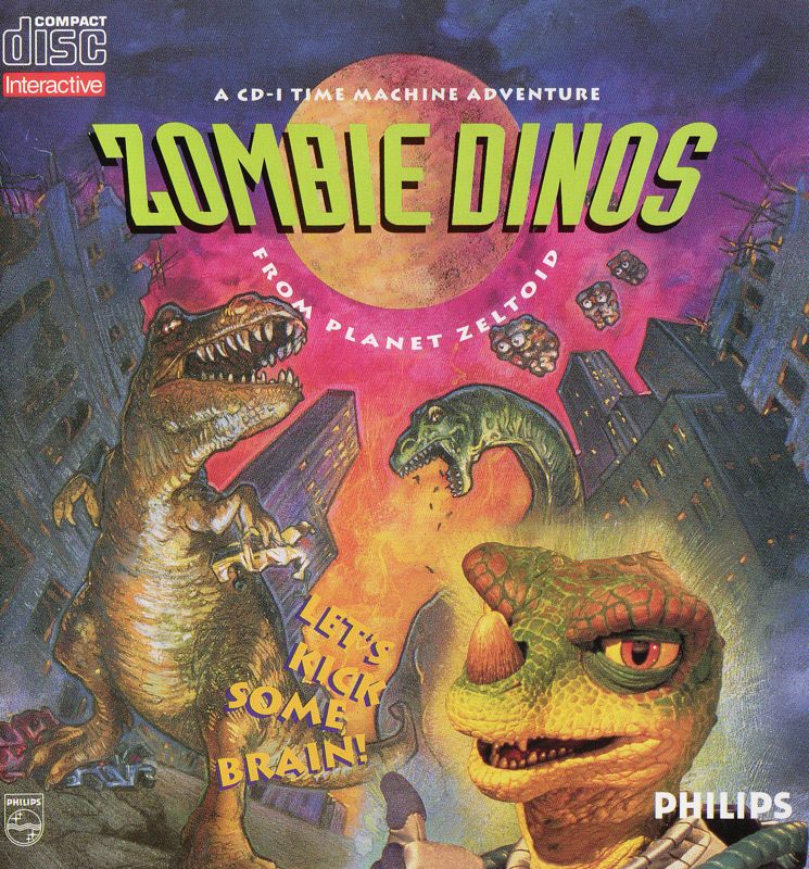 Zombie Dinos from Planet Zeltoid box art for CD-i